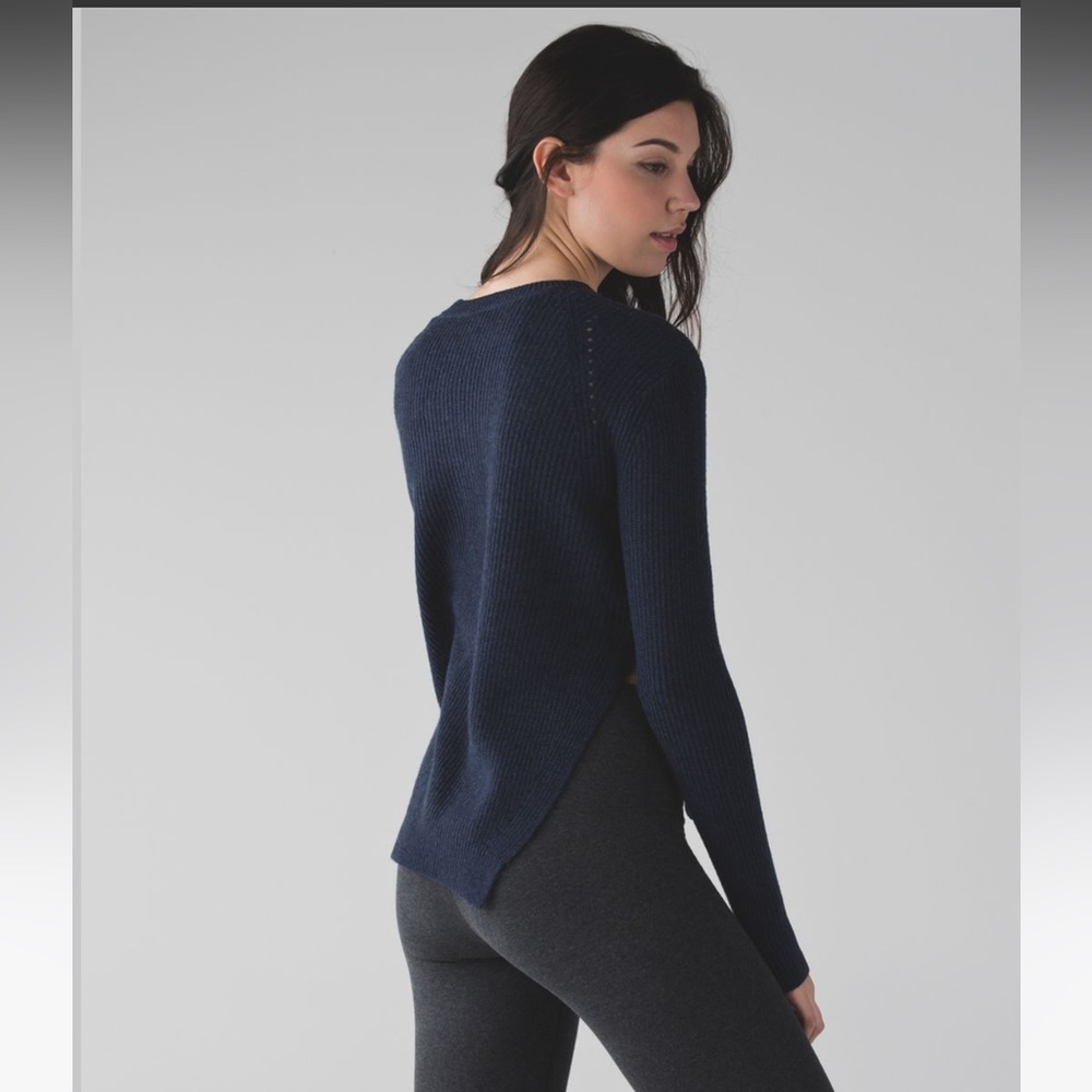 Lululemon Seva Sweater Heathered Deep Navy - Picture 4 of 11